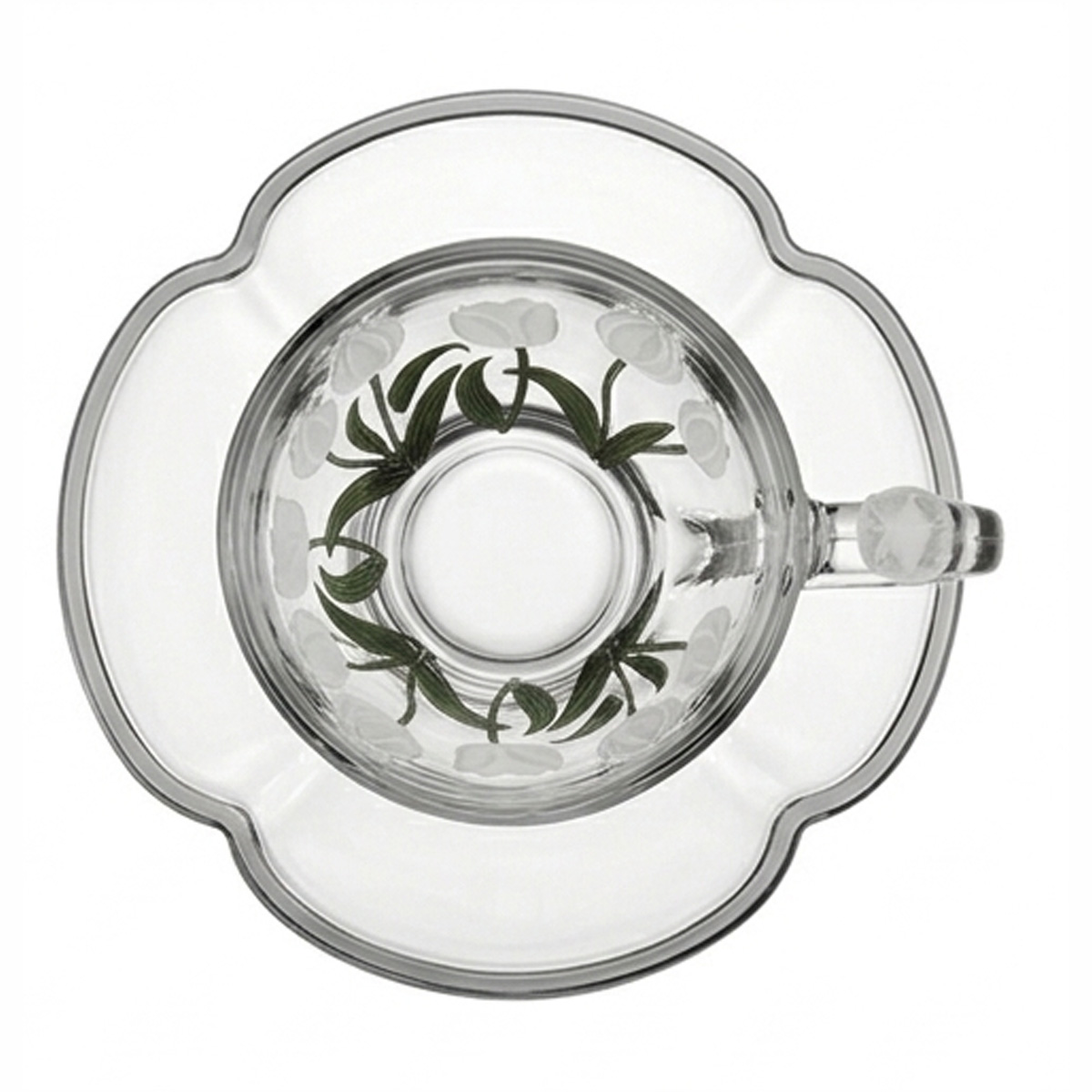 Jogo de X&iacute;caras para Caf&eacute; em Cristal Ecol&oacute;gico Tulipa Verde image number 2