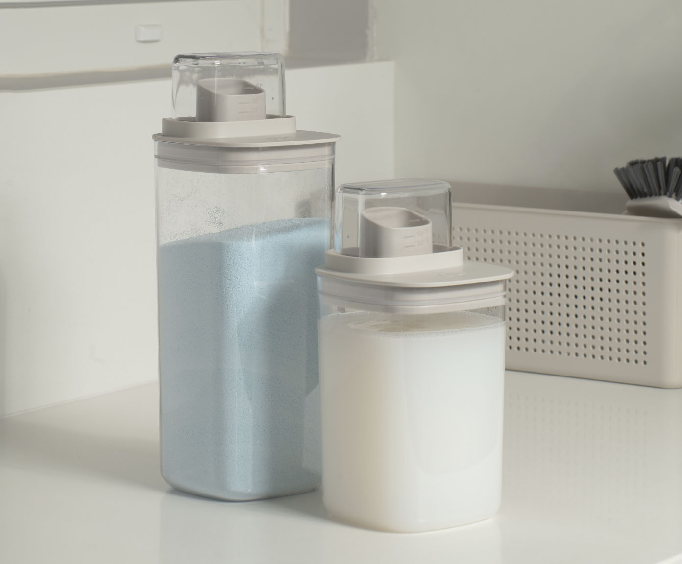 Dispenser Quadrado Flow Fechado Bege image number 2