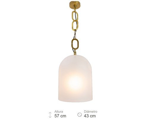 Pendente Posh Maior Jateado e Dourado image number 3