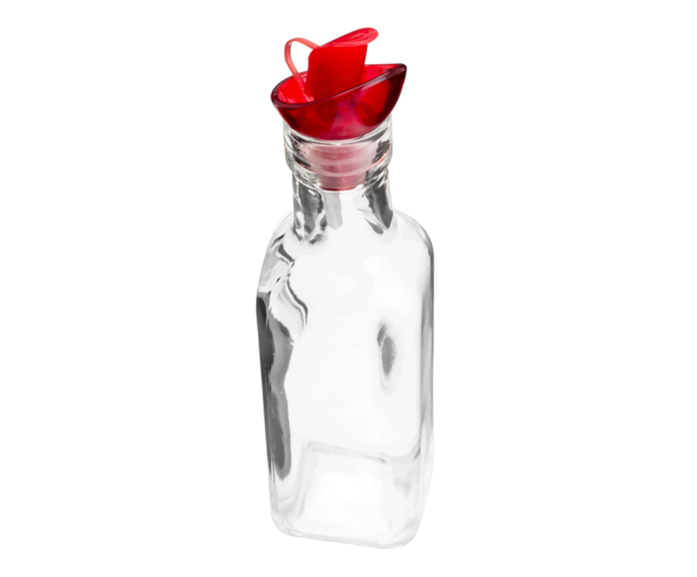 Garrafa para Azeite Transparente com Tampa Vermelha - image 1