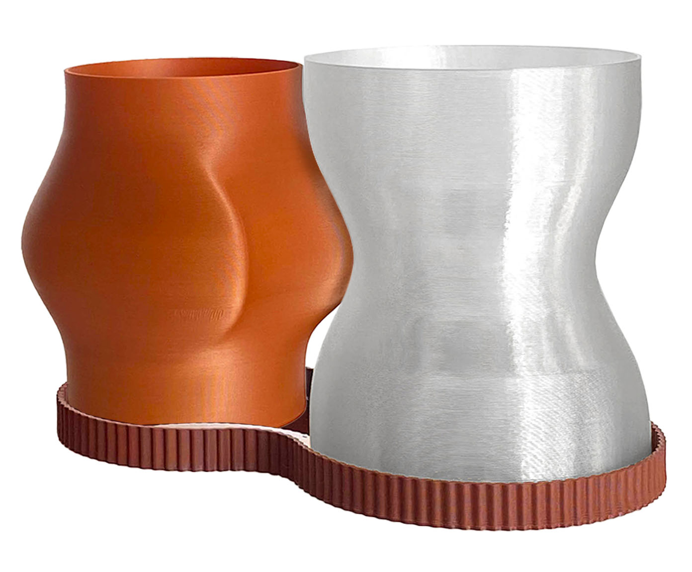 Jogo de Vasos Abra&ccedil;o Terracota e Transl&uacute;cido image number 0