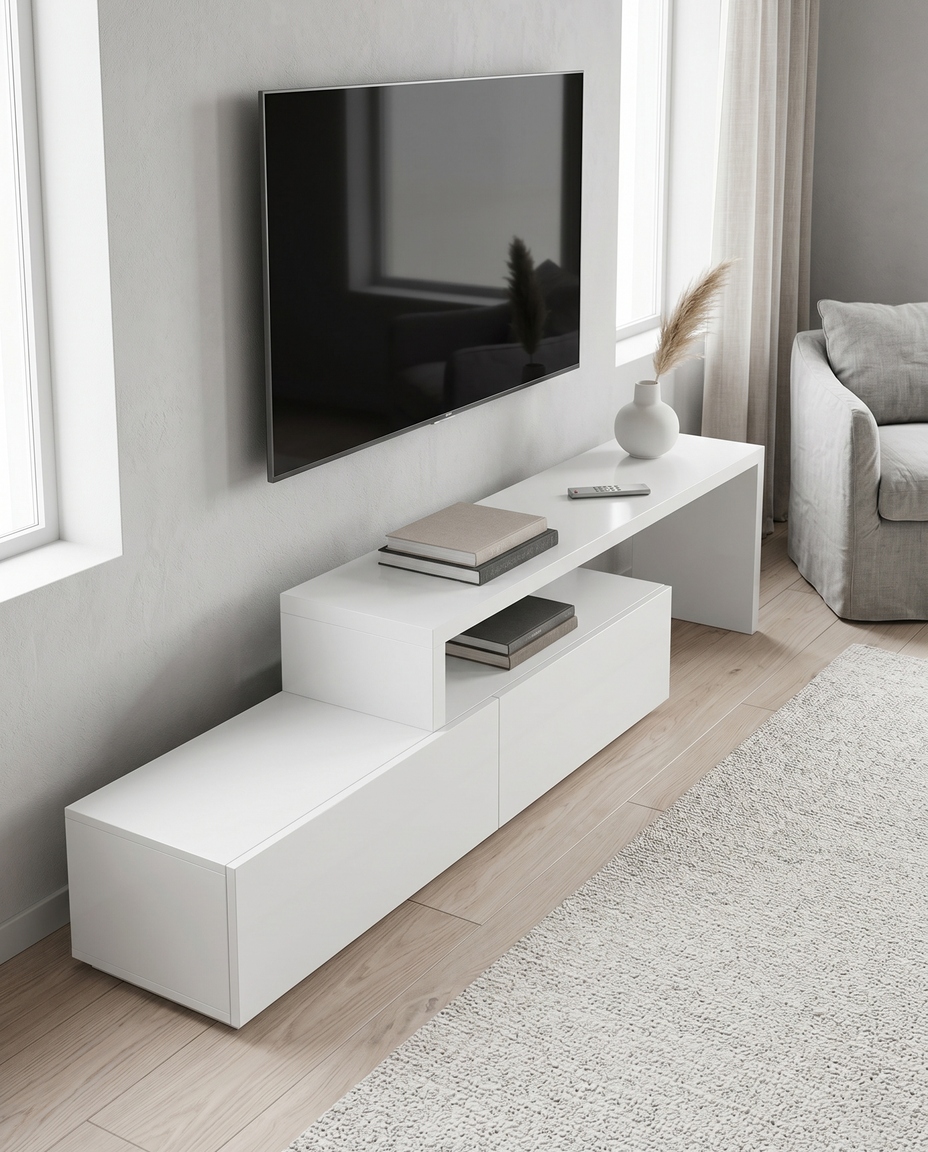 Rack Aston Extensivel Branco Fosco image number 2