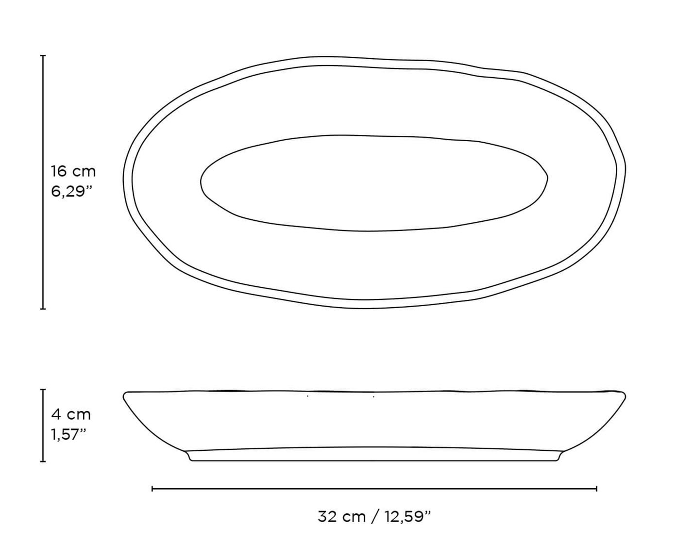 Jogo de Travessas Oval Funda Org&acirc;nico Preto Matte Preto image number 3