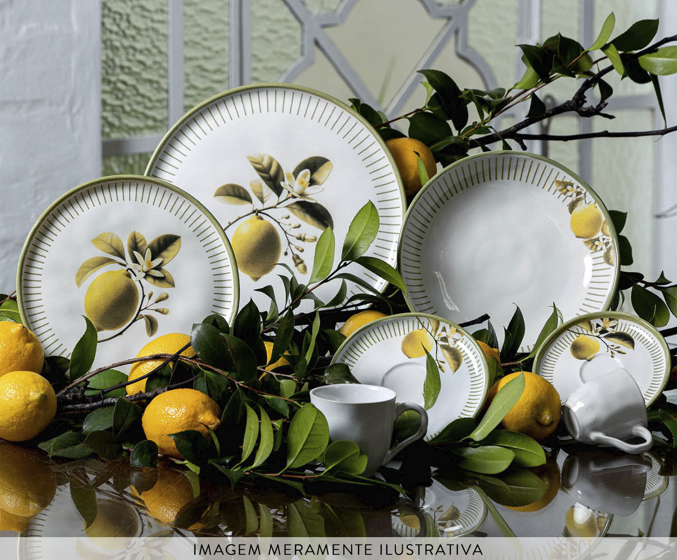 Jogo de Pratos Raso Bio Lemon Frutas image number 2