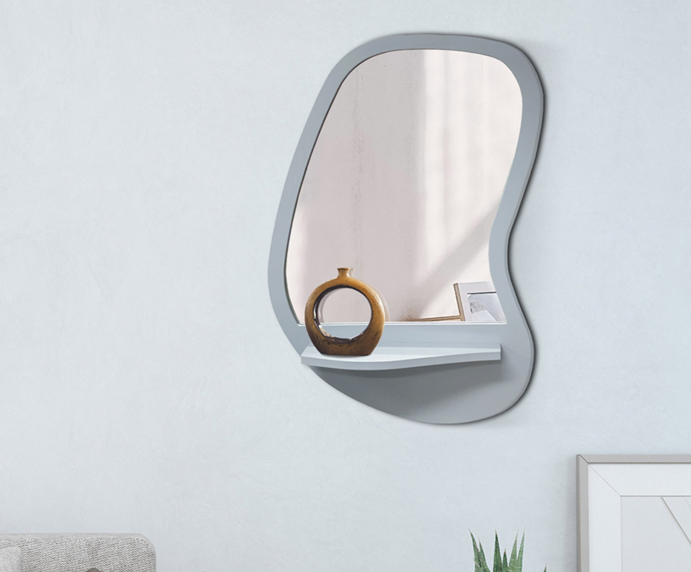 Espelho Organic Shelf Azul Grande image number 5