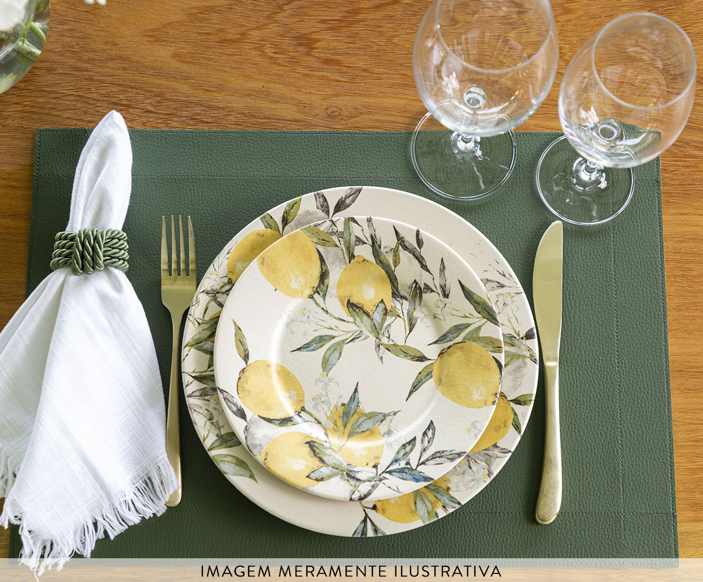 Jogo de Lugares Americano Ravena Modern Olive - image 1