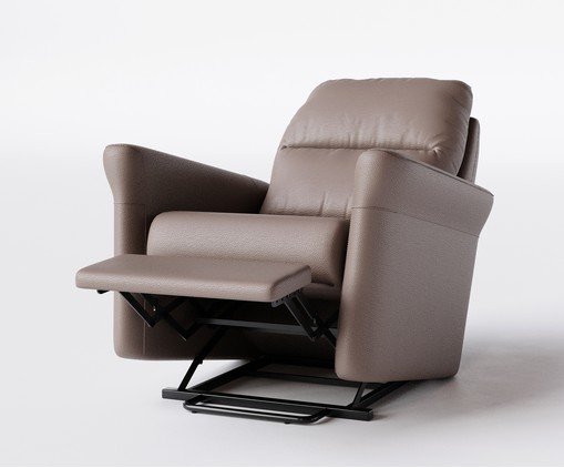 Poltrona Blend com Lift Couro Marrom image number 5