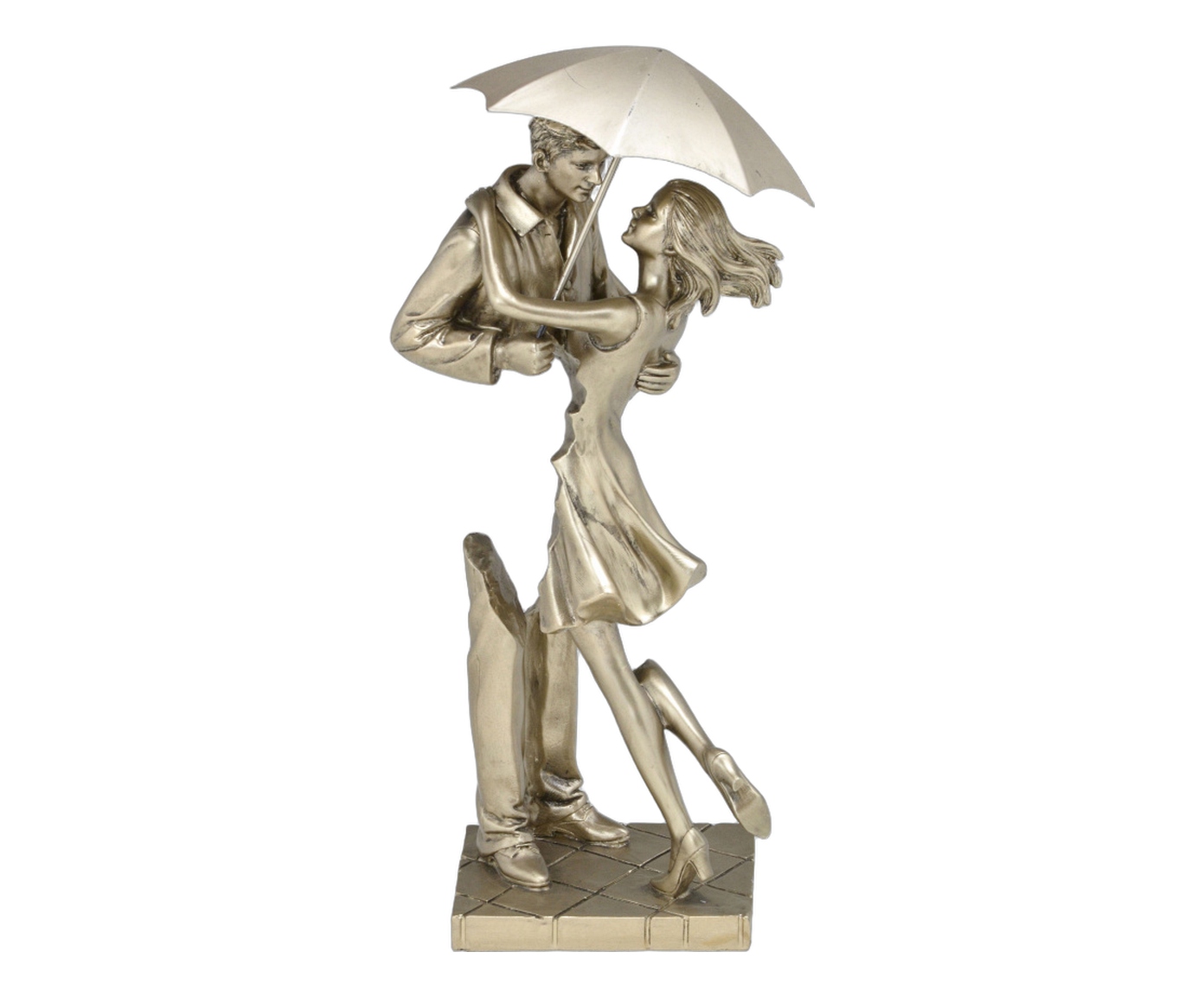 Casal Decorativo Alian&ccedil;a Dourado image number 0