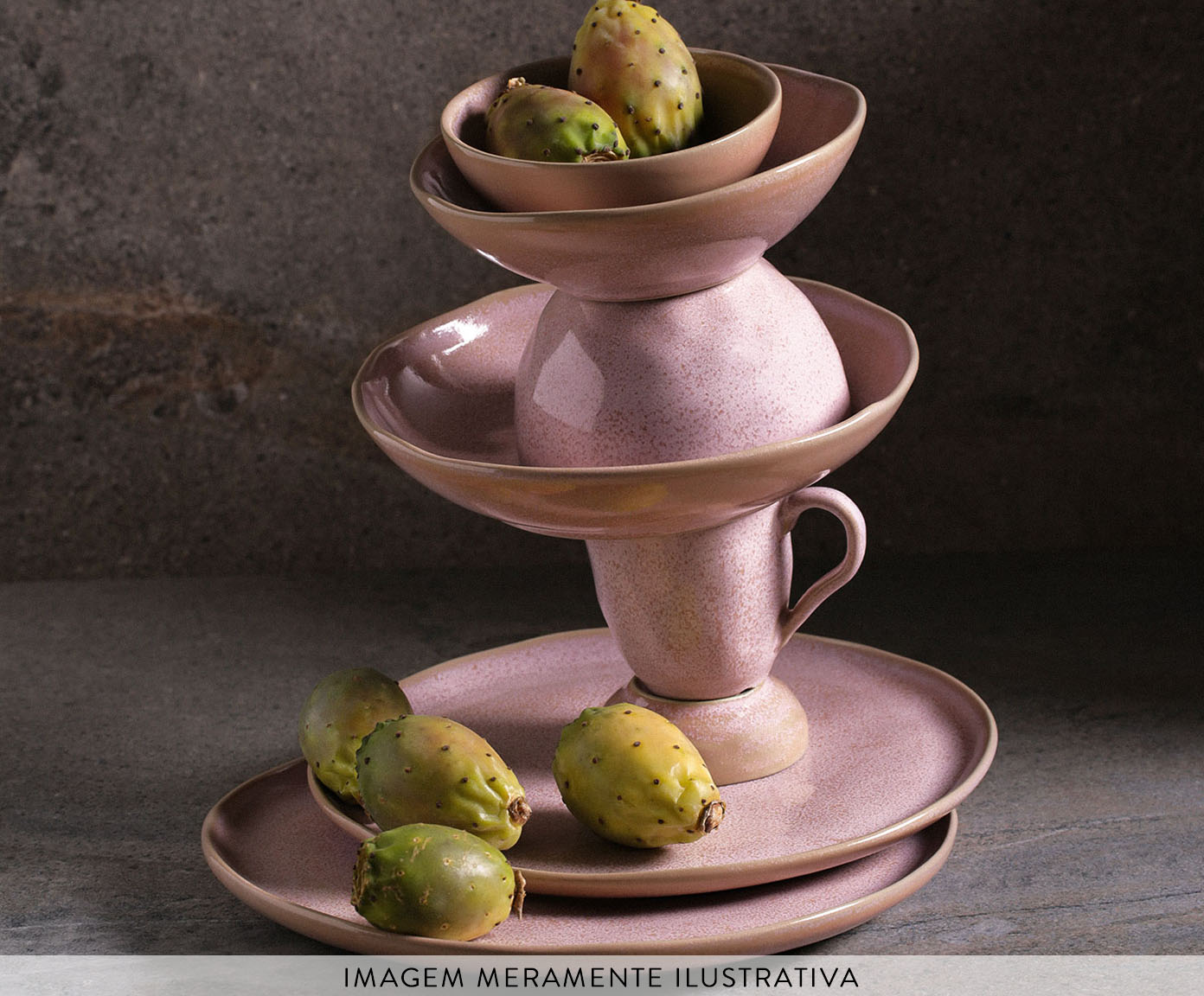 Jogo de X&iacute;caras para Caf&eacute; Bio Litchi Rosa - image 1