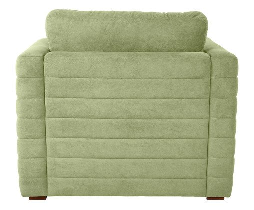 Poltrona com Puff Gom em Boucle aveludado - Verde image number 4