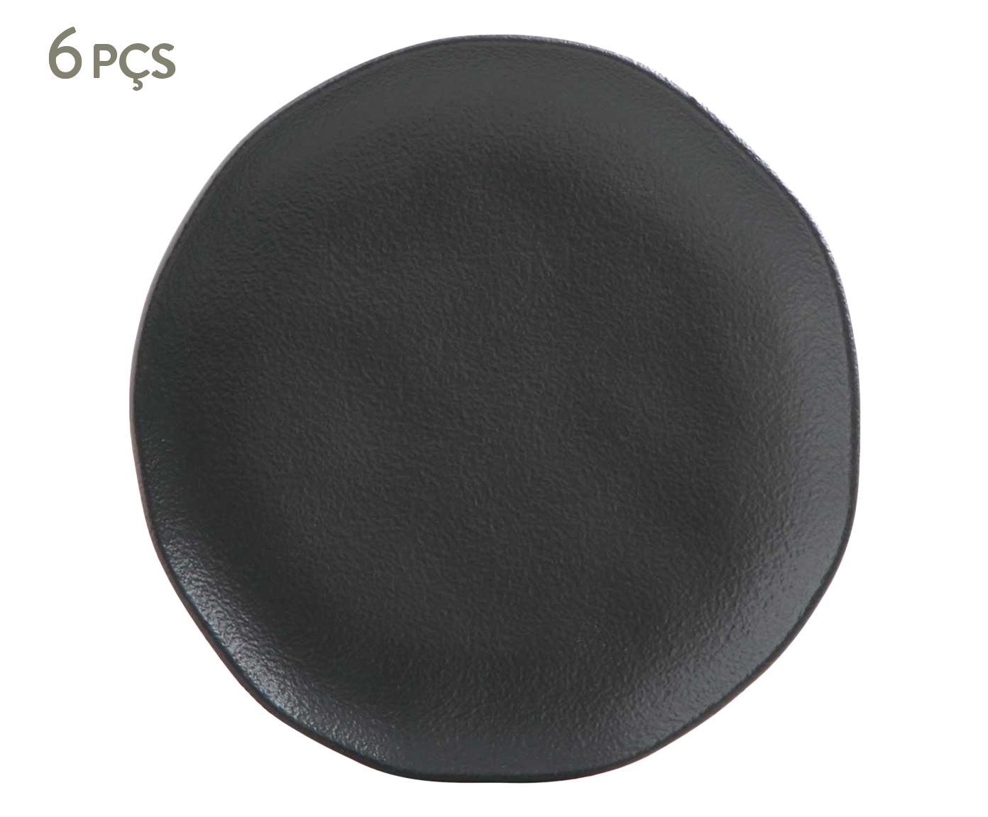 Jogo de Pratos Fundo Org&acirc;nico Preto Matte Preto - image 0