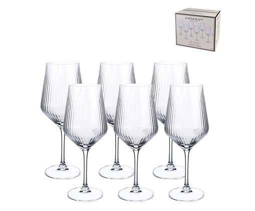 Jogo de Ta&ccedil;as para Vinho Netuno Transparente image number 2