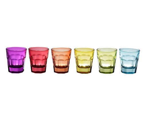 Jogo de Copos para Drinks em Vidro Edis - Colorido image number 0