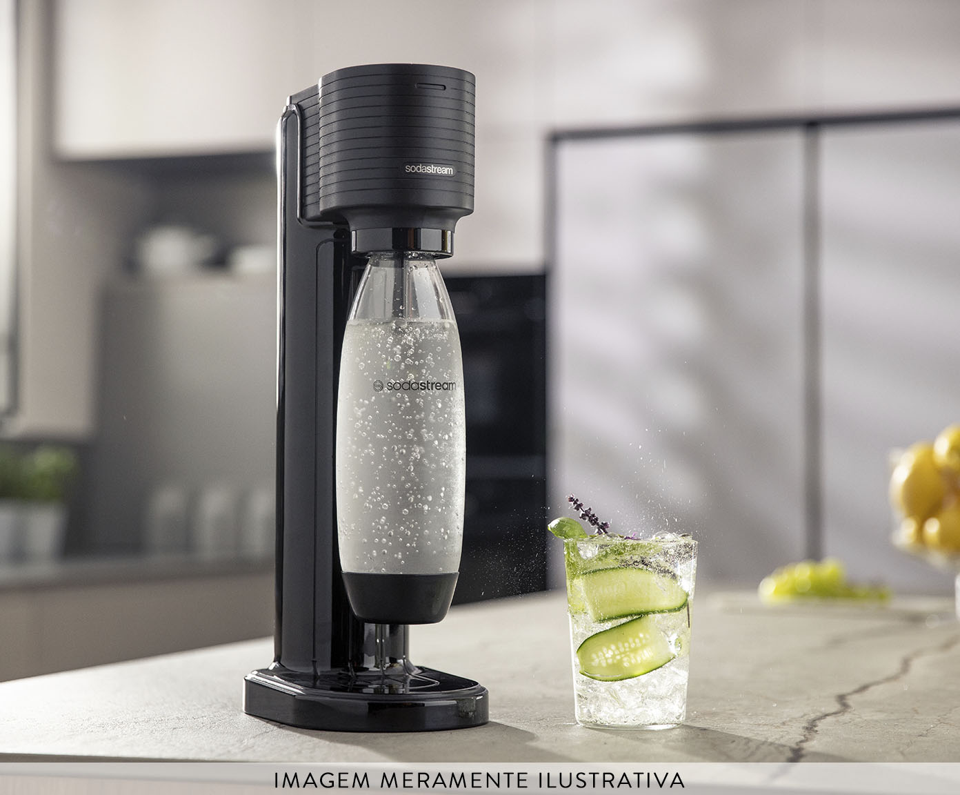 M&aacute;quina para Gaseificar &Aacute;gua Gaia Sodastream Preta image number 2