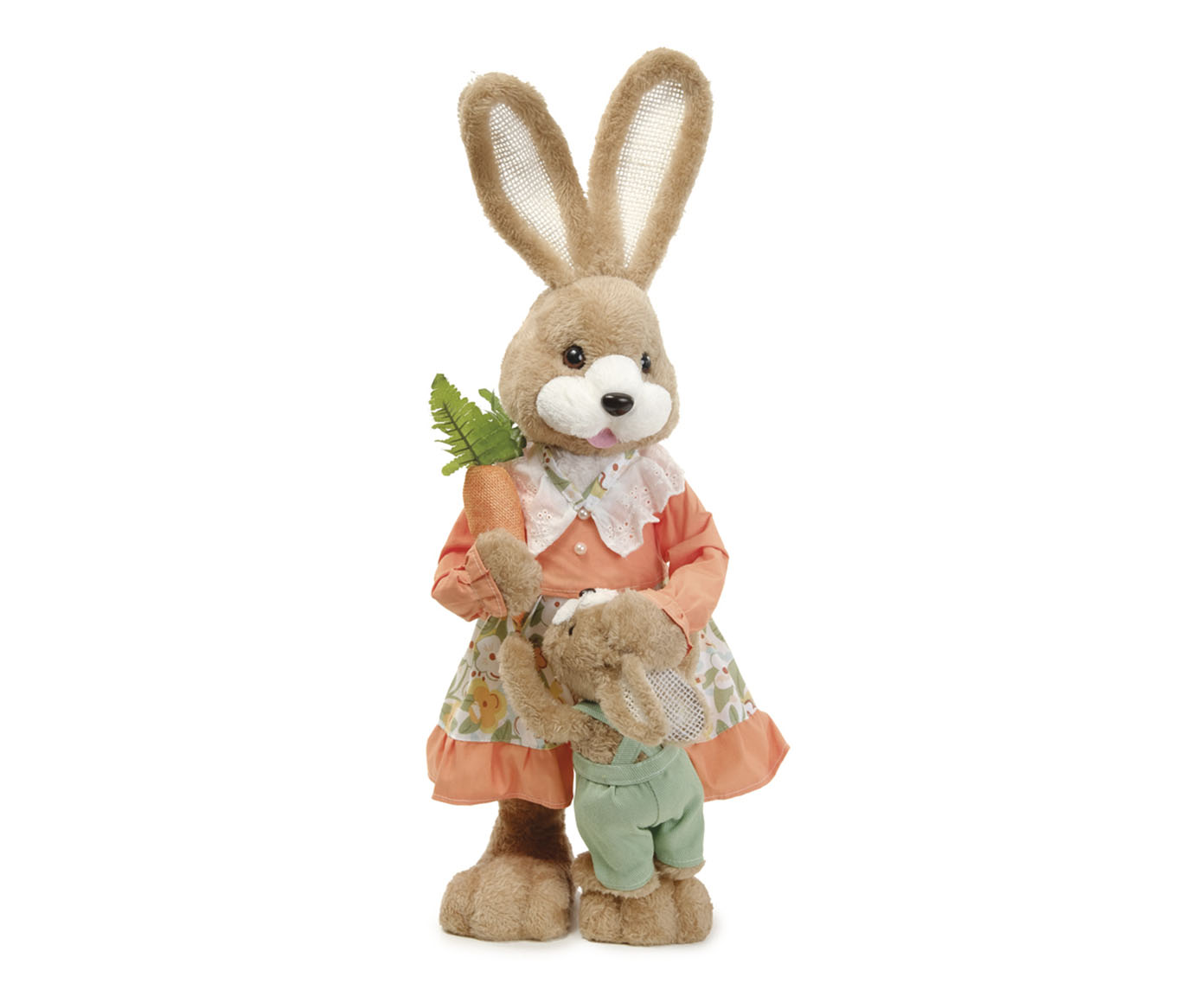 Coelho com Filhote Happy Sunday Laranja e Verde image number 1