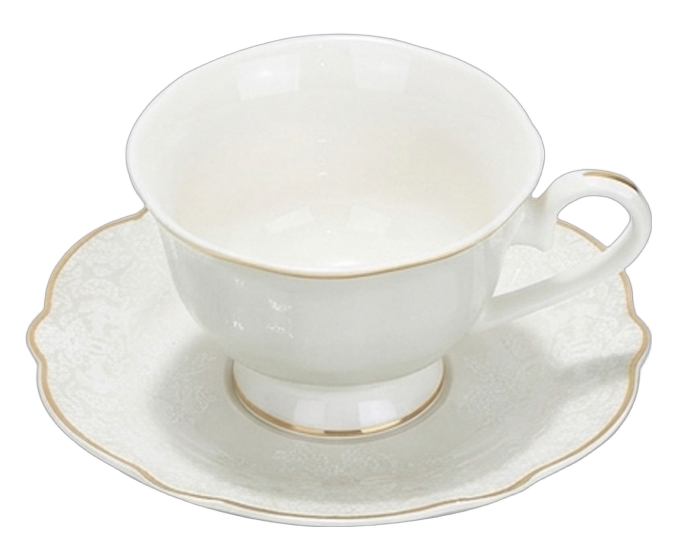 X&iacute;cara para Ch&aacute; com Borda Dourada em New Bone China Royal Classic image number 1