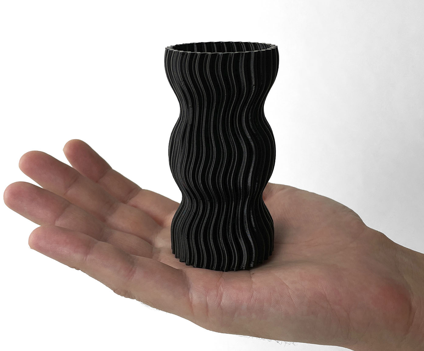 Mini Vaso Onda 3 Preto image number 4