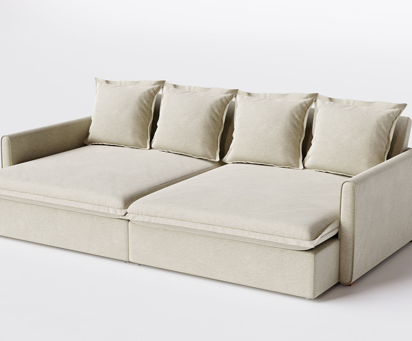 Sof&aacute; Modular de Linho Hope Cru Confort&aacute;vel image number 5
