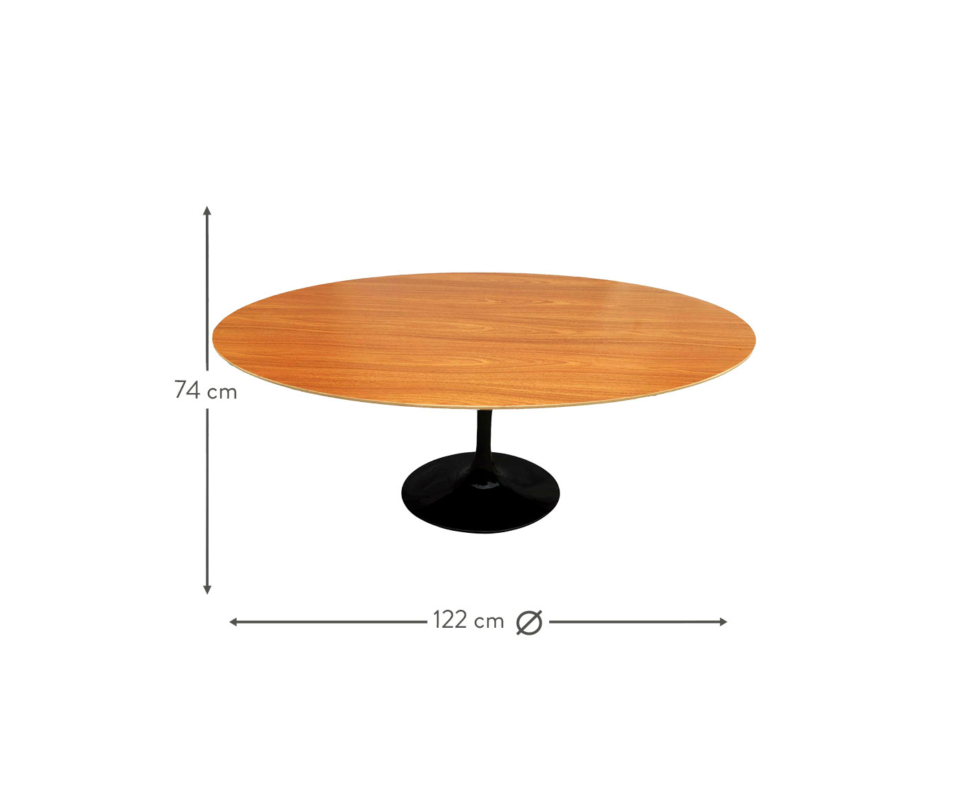 Mesa Saarinen Oval Freij&oacute; Base Preta image number 2