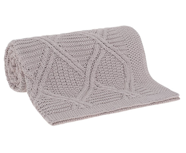 Manta em Tricot Helo Bege - image 0