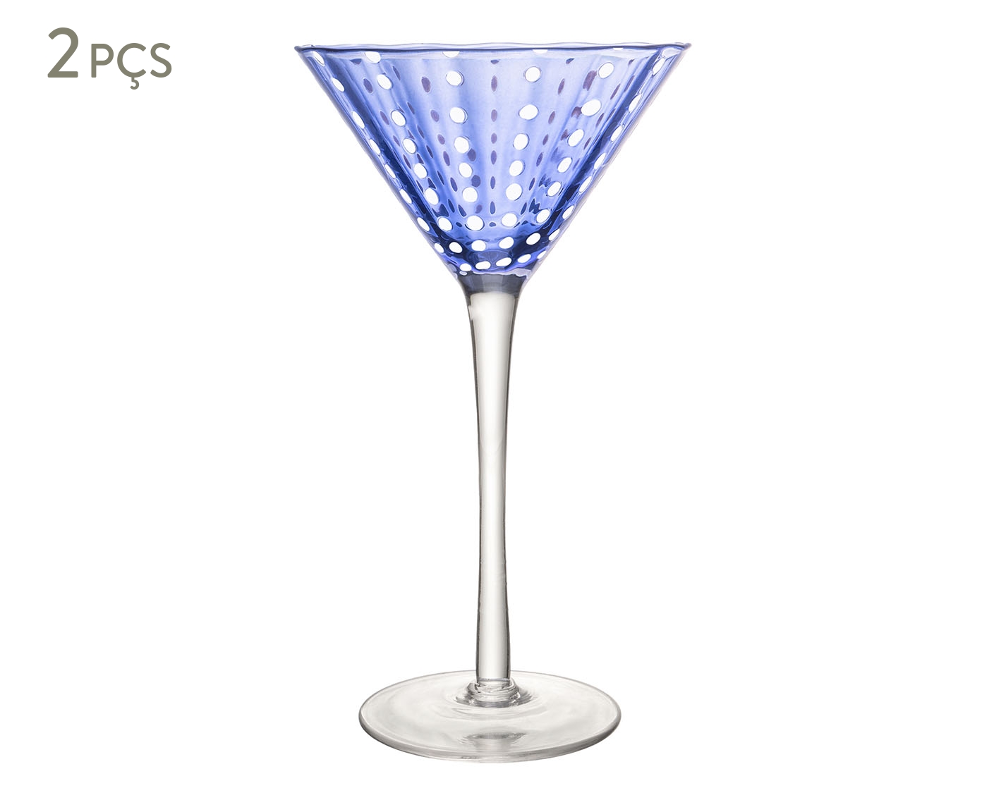 Jogo de Ta&ccedil;as para Martini Orqu&iacute;dea Azul - image 0