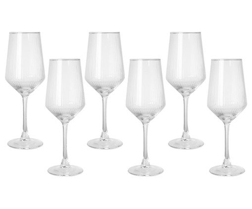 Jogo de Ta&ccedil;as para Vinho Netuno Transparente image number 0