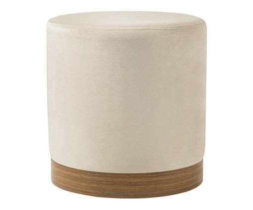 Puff em Veludo Harlow Grande Off White image number 0