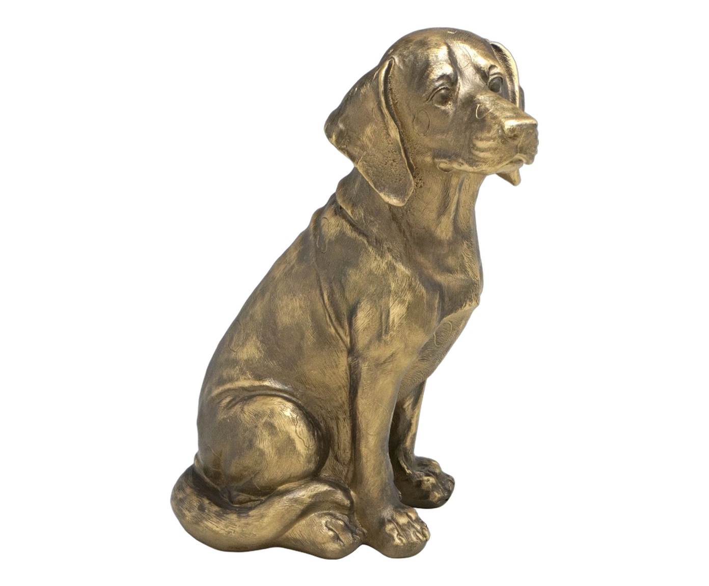 Cachorro Decorativo Fidum Dourado Envelhecido image number 0