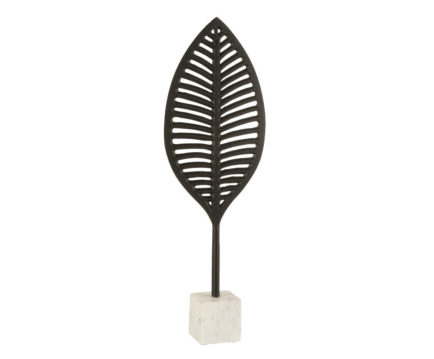Escultura Folha com Base Marmorizada - image 0