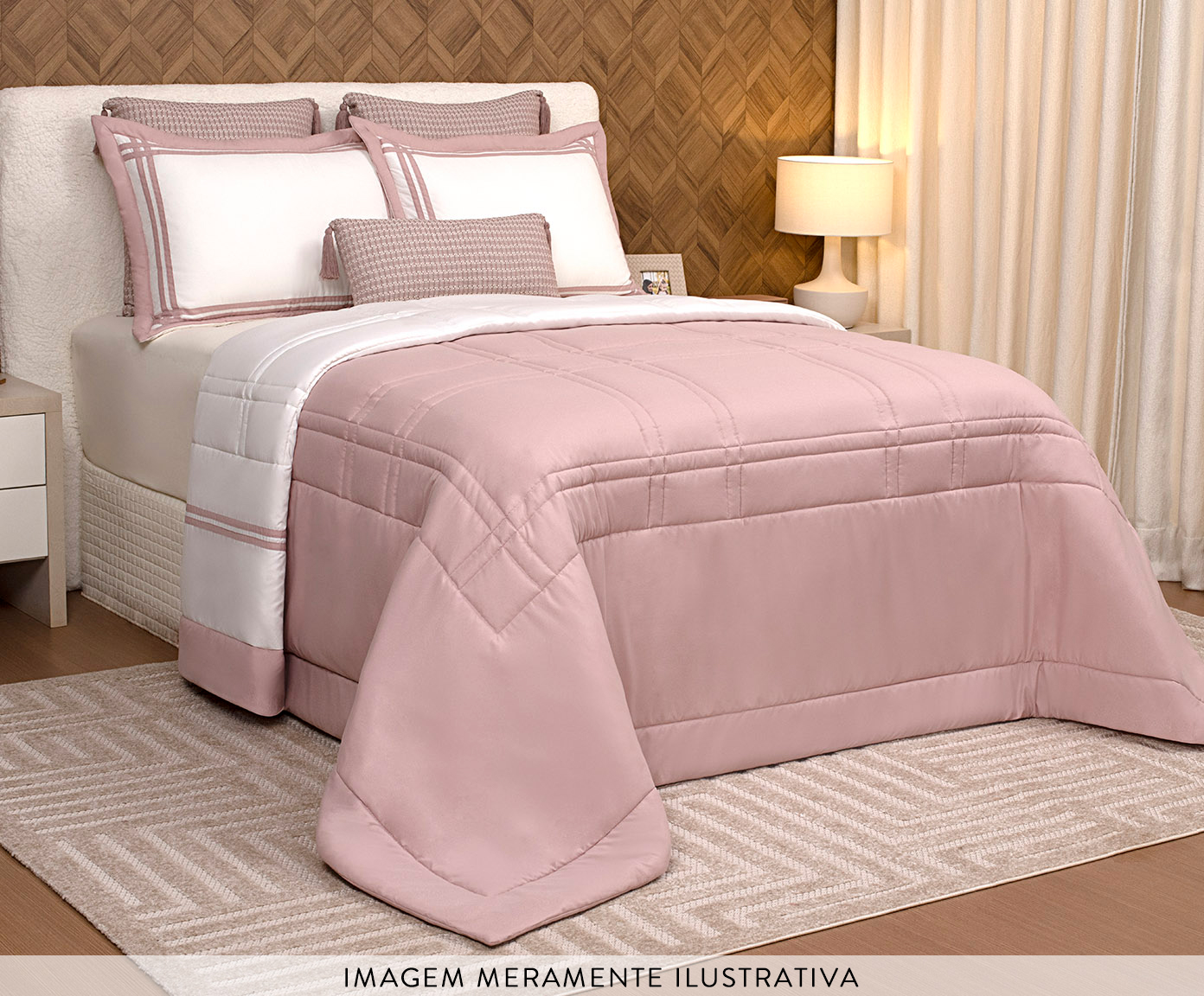 Jogo de Cobre-Leito Telares Rose image number 3