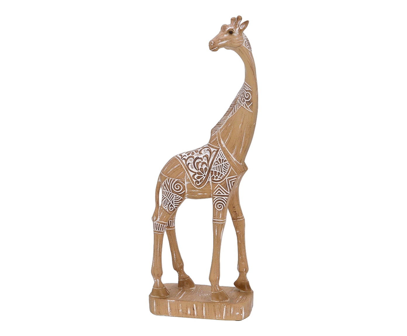 Girafa Decorativa Girafina Branco e Marrom image number 0
