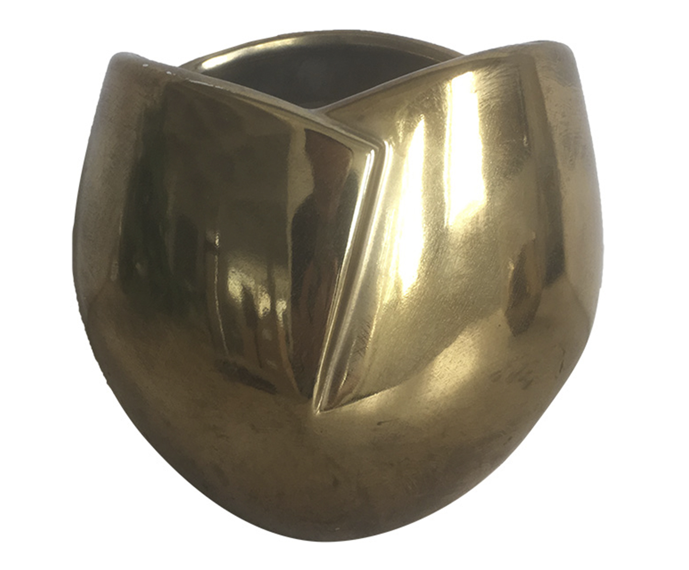 Vaso Decorativo Raffina Dourado M&eacute;dio - image 0