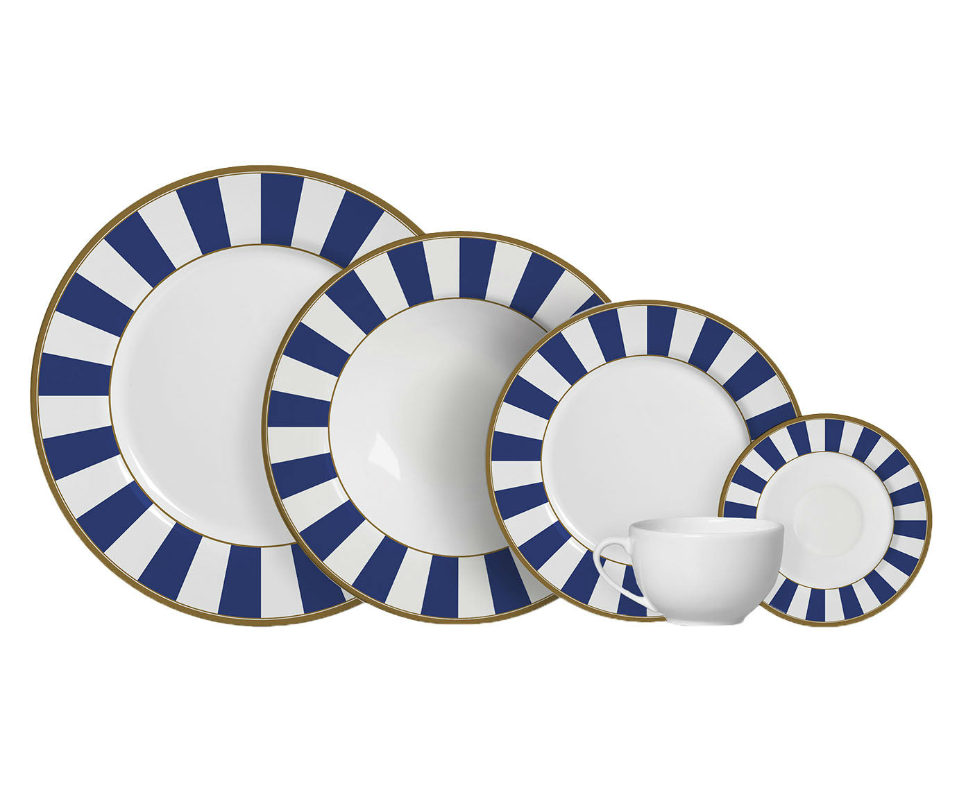 Jogo de Jantar Milazzo Stripe Azul - image 0