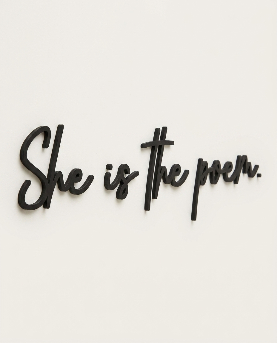 Frase De Parede She Is The Poem - image 0