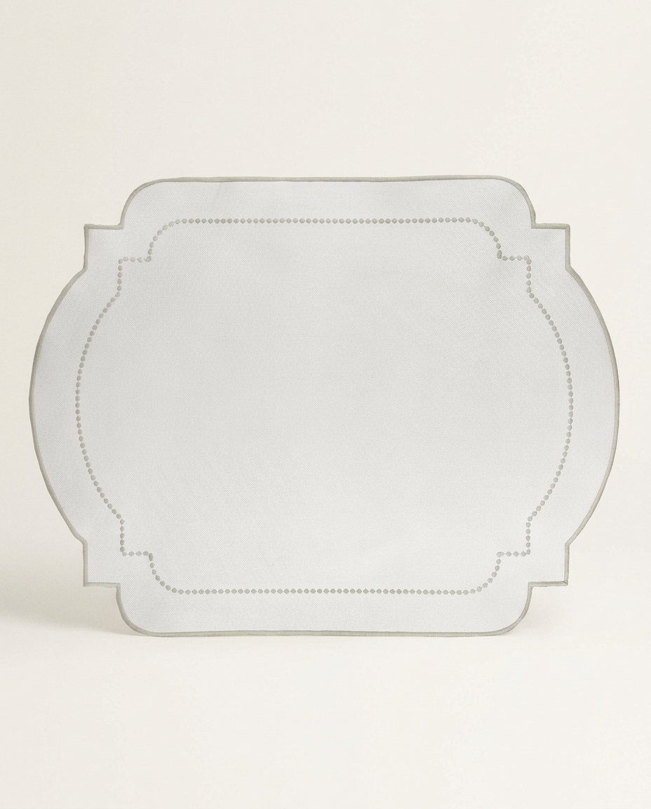 Lugar Americano em Nylon com Bordado Chilly III - Off White image number 4
