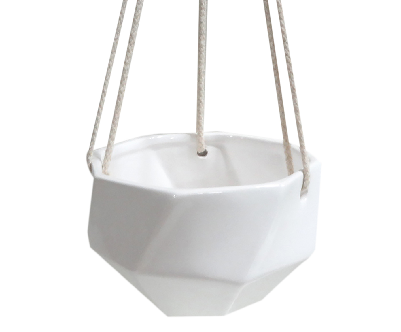 Cachepot em Cer&acirc;mica com Al&ccedil;a Lee - Branco image number 0