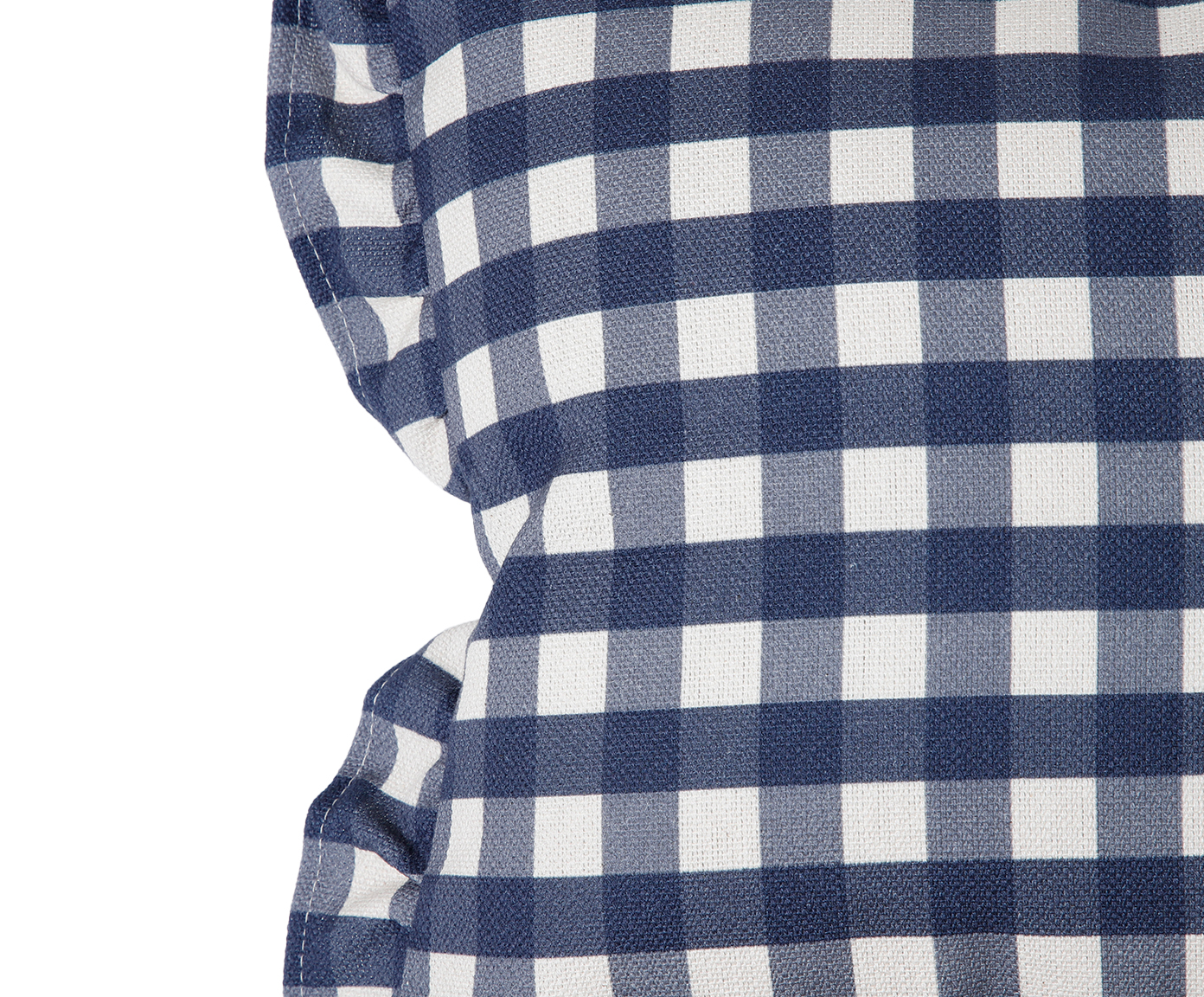 Capa de Almofada Retangular Estampada com Babados Vichy Elena Azul Marinho image number 3