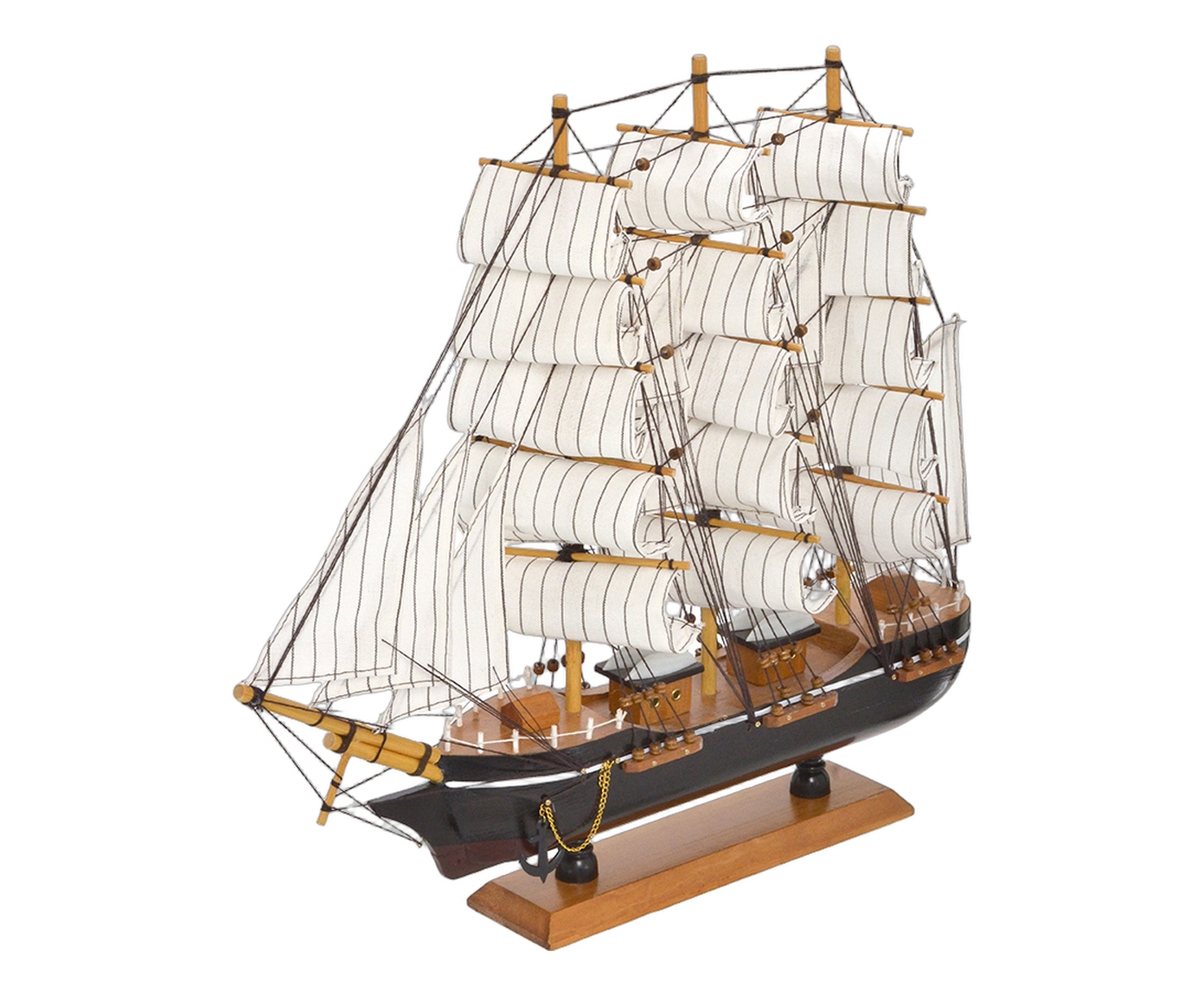Barco Decorativo Velaris Branco e Marrom image number 0