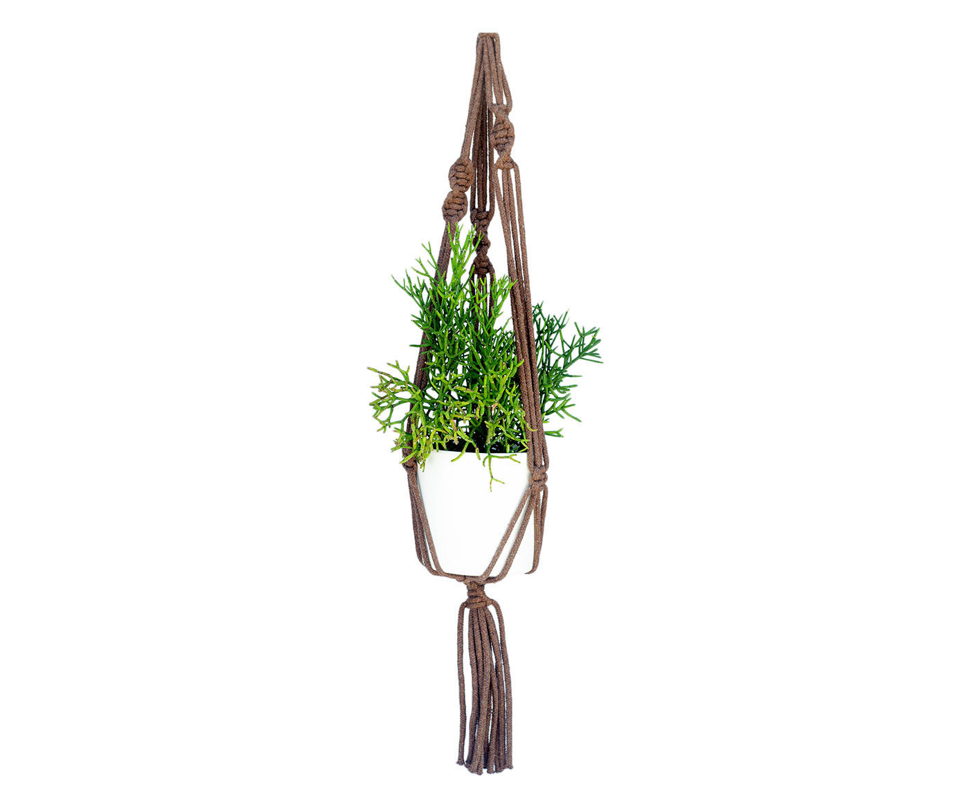 Hanger em Macram&ecirc; Basic Tabaco - image 0