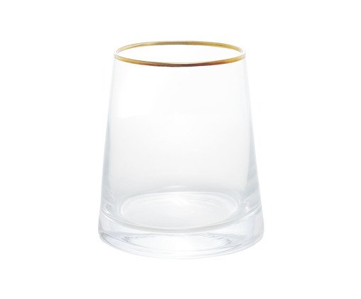 Vaso de Vidro com Borda Dourada Liz image number 0