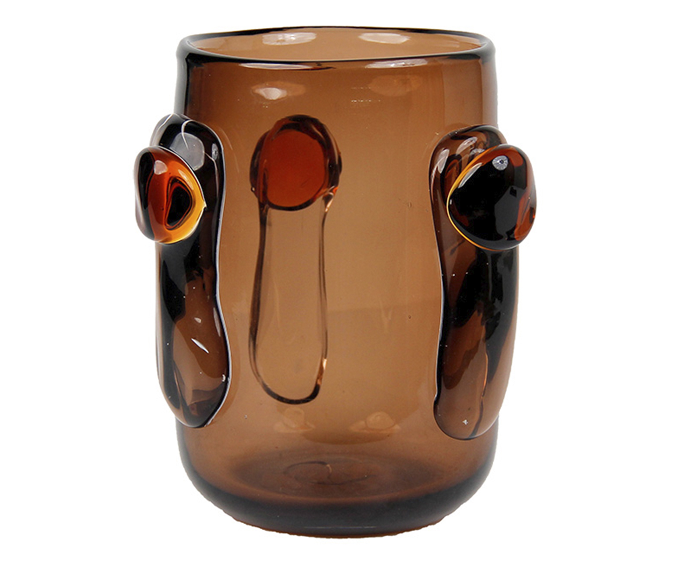 Vaso Decorativo Detalia Marrom Pequeno image number 0