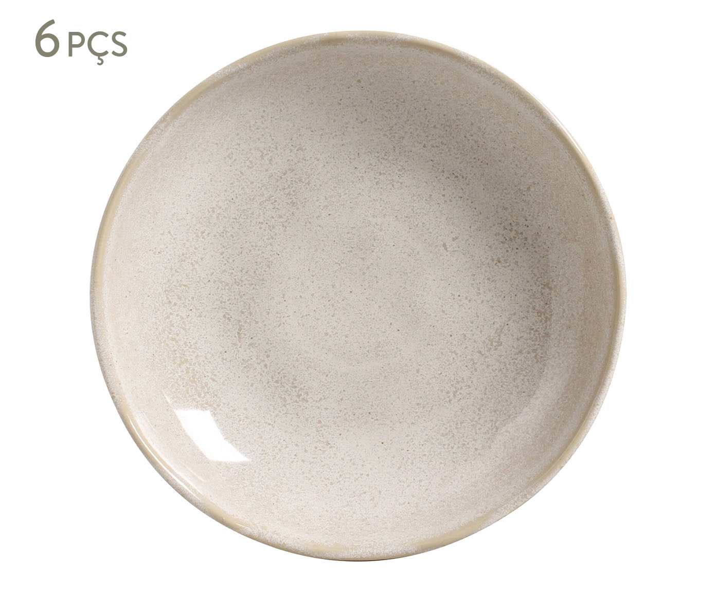 Jogo de Pratos Fundo Bio Latte Cru - 25cm - image 0