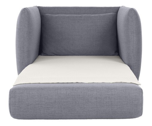 Poltrona Cama em Linh&atilde;o Luma Azul image number 4