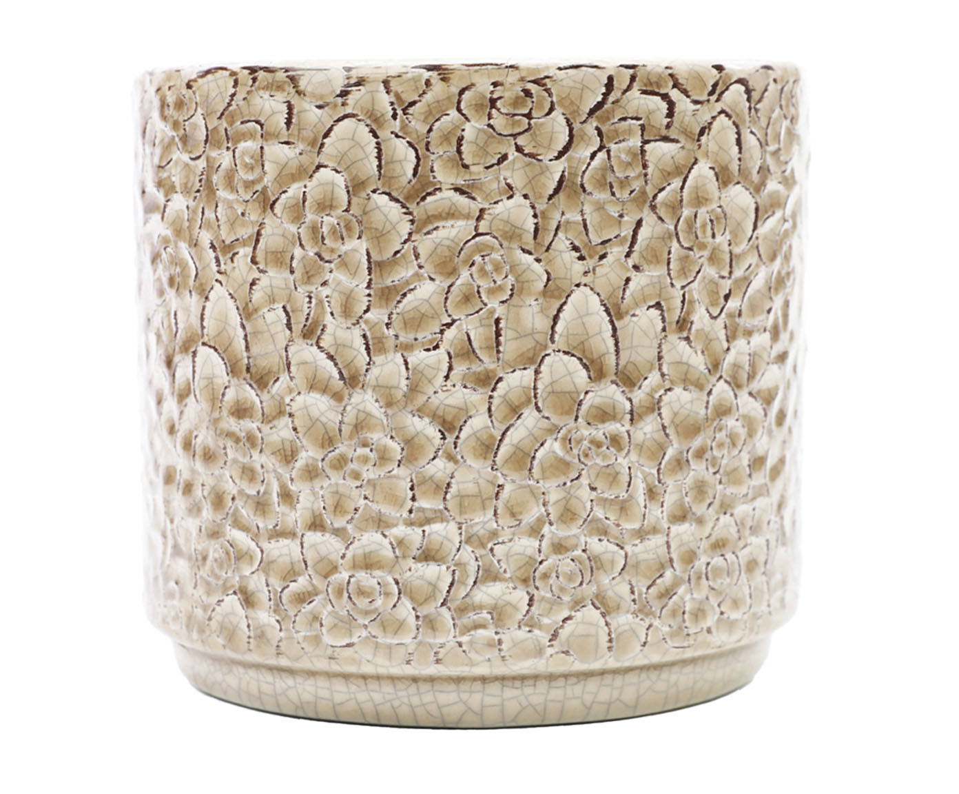 Vaso em Cer&acirc;mica com Textura Floral image number 0