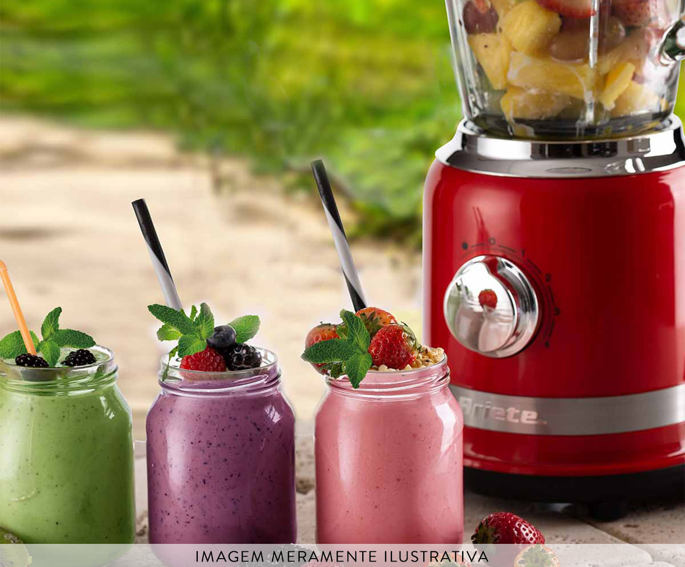 Liquidificador Ariete Moderna Vermelho image number 3