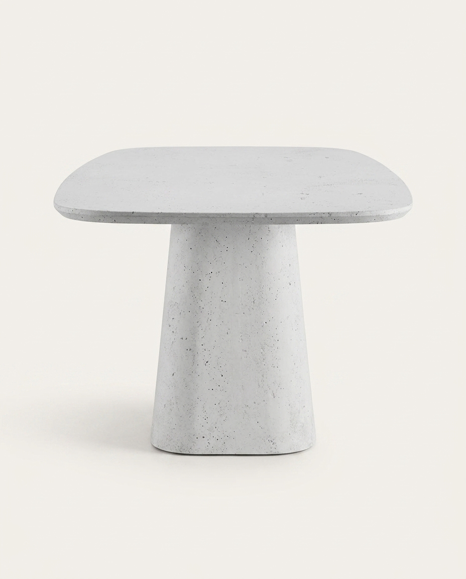 Mesa de Jantar  Ampla Tampo P&eacute;treo Branco image number 2