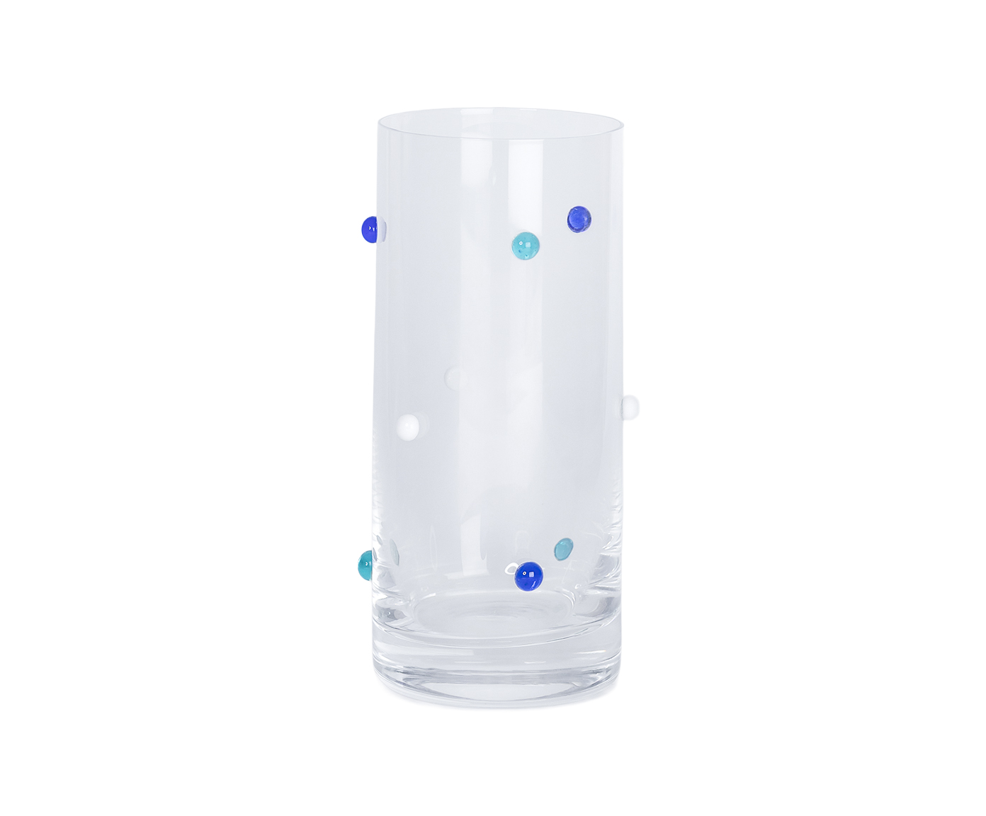 Copo em Cristal Gemas Mix Branco e Azul image number 0