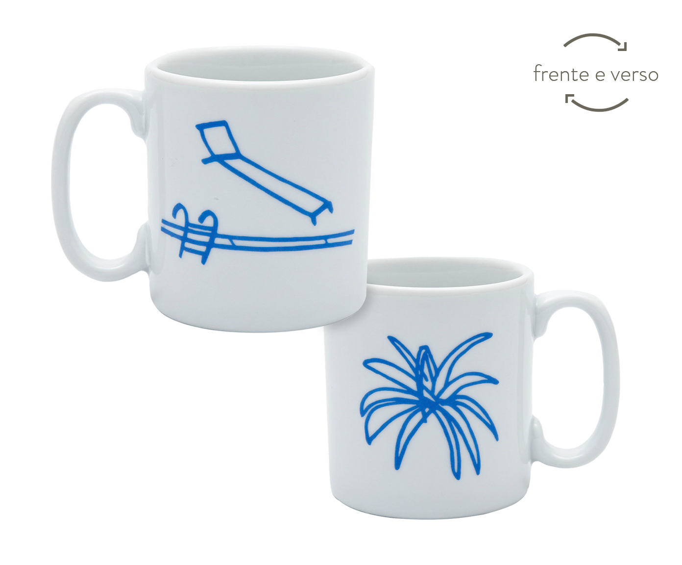 Caneca em Porcelana Piscina image number 0