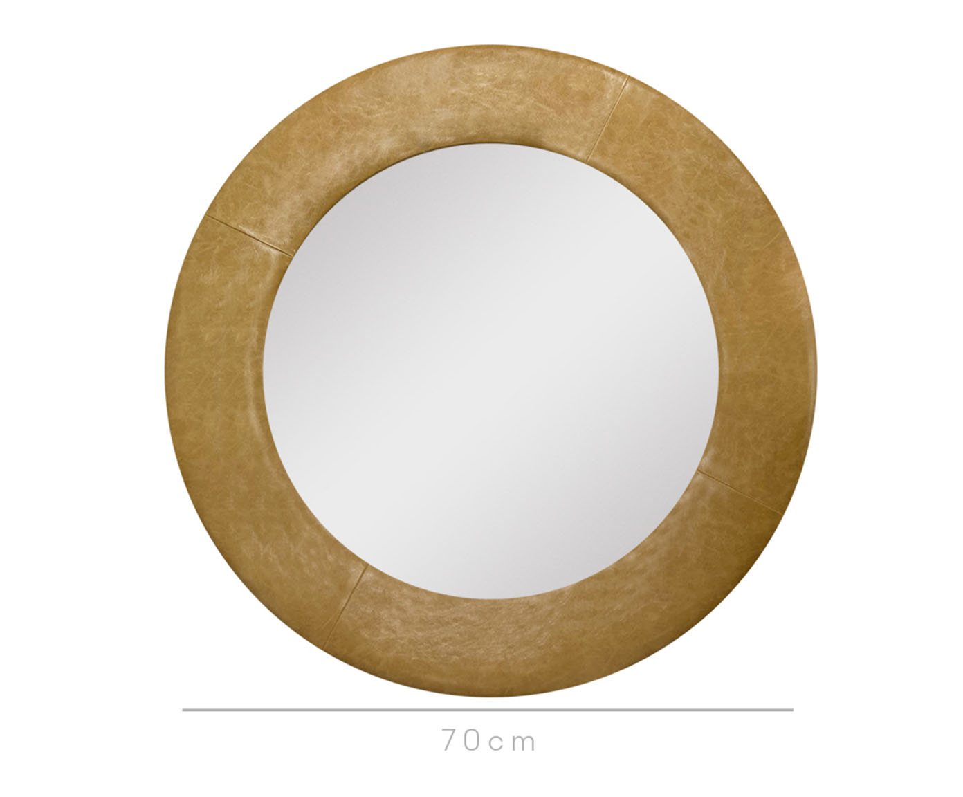 Espelho Madrid em Corino Caramelo - 70cm image number 1