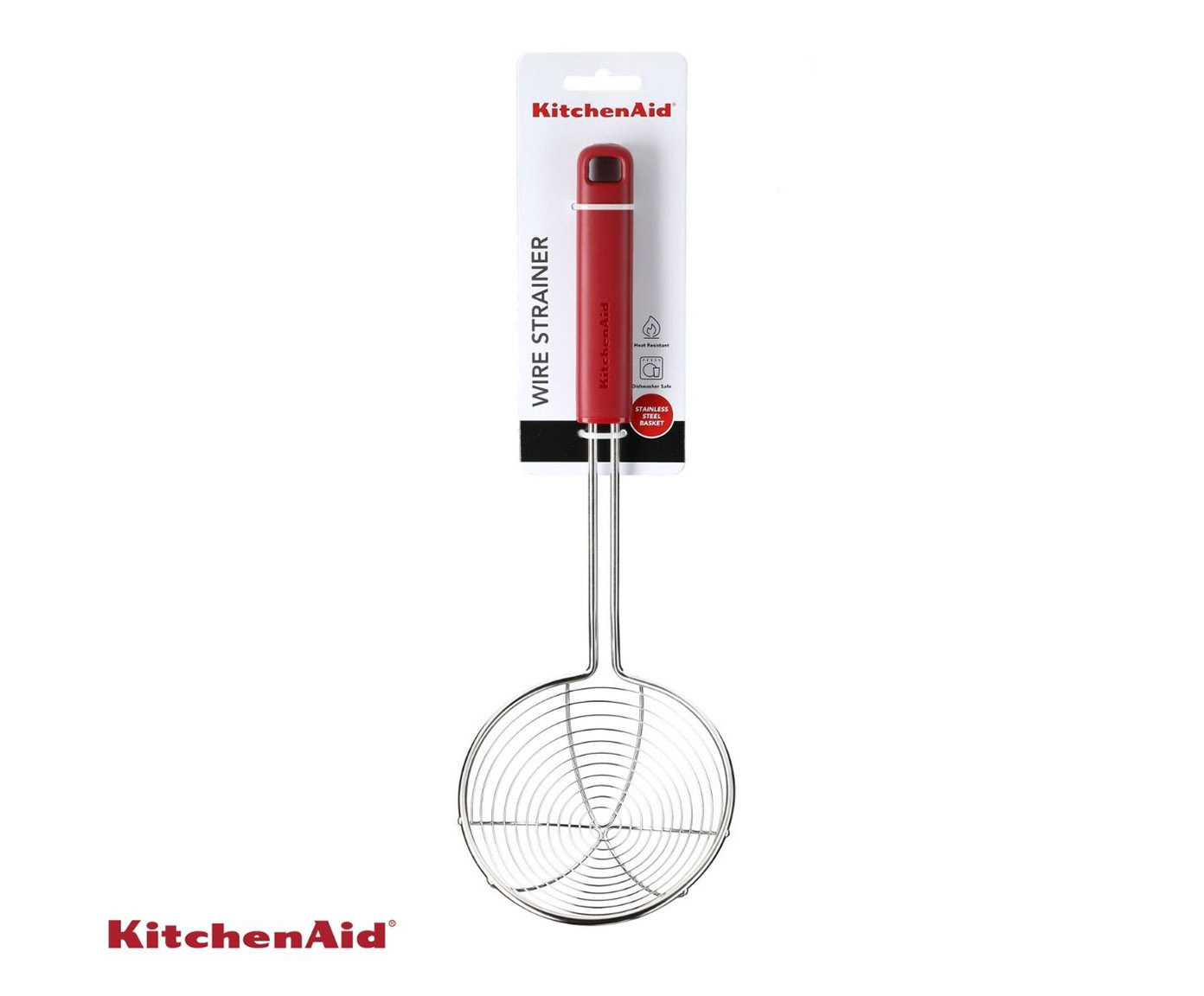 Escumadeira para Fritura em A&ccedil;o Inox Kitchenaid Vermelha image number 6